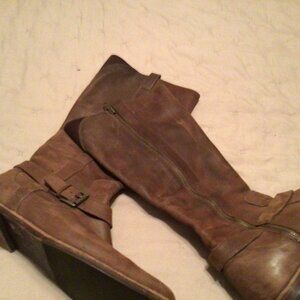 Cole Haan Brown Classic Riding Boots Size 10 B Equestrian Distressed Classic